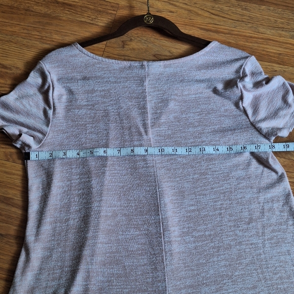 Lane Bryant  Short Sleeve Asymmetrical Midi Dress Light Pink Size 10/12 - Picture 9 of 10